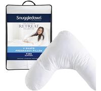 Snuggledown Pregnancy V Pillow - Luxury Orthopedic Support for Maternity, Reading & Sitting Up in Bed | 100% Cotton, Non-Allergenic, Washable & UK-Made (84 x 35cm)