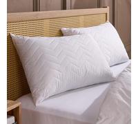 Snuggledown Rebound Quilted Pillows 2 Pack - Hotel Quality Firm Support Luxury Pillows for Back & Side Sleepers | Bounce-Back Comfort, UK-Made, Non-Allergenic (48 x 74cm)