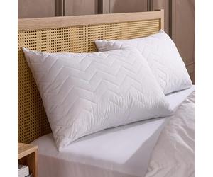 Snuggledown Rebound Quilted Pillows 2 Pack - Hotel Quality Firm Support Luxury Pillows for Back & Side Sleepers | Bounce-Back Comfort, UK-Made, Non-Allergenic (48 x 74cm)