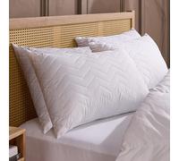 Snuggledown Rebound Quilted Pillows 4 Pack - Hotel Quality Firm Support Luxury Pillows for Back & Side Sleepers | Bounce-Back Comfort, UK-Made, Non-Allergenic (48 x 74cm)