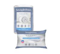 Snuggledown Scandinavian Hollowfibre 13.5 Tog Winter Duvet With 2 Pillows In White White
