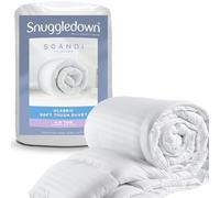 Snuggledown Soft Touch Double Duvet 4.5 Tog - Lightweight & Breathable Cool Summer Quilt for Hot Sleepers | UK-Made, Satin Striped Cover, Non-Allergenic, Machine Washable (200 x 200cm)