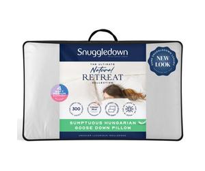 Snuggledown Sumptuous Hungarian Goose Down Soft Support Pillow 4 Pack
