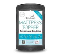 Snuggledown Temperature-Regulating Mattress Topper Single Bed - 5cm Thick Comfortable & Supportive Cooling Mattress Pad - Wicks Moisture & Keeps Cool, Deep Fit Straps, Washable Cover (90 x 190cm)