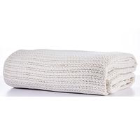 Snugglemore 100% Cotton Cellular Blanket with plain hemmed finish (Cream, King 260cm x 230cm)