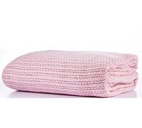 Snugglemore 100% Cotton Cellular Blanket with plain hemmed finish (Pink, Single 180cm x 230cm)