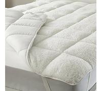 Snugglemore Caravan Shaped Mattress Enhancer Topper Sherpa Fleece Quilted Island or Cut Off (Left Cut Off)
