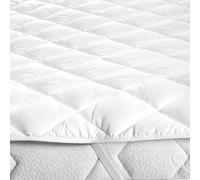 Snugglemore Caravan Shaped Mattress Topper Premium Hollowfibre Filling Island Bed or Cut Off Bed with Elasticated Straps (Island Bed)