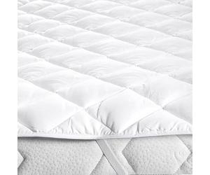 Snugglemore Caravan Shaped Mattress Topper Premium Hollowfibre Filling Island Bed or Cut Off Bed with Elasticated Straps (Island Bed)