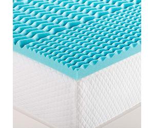 Snugglemore Comfort 5 Zone Cool Blue Memory Foam Mattress Topper Orthopaedic Support Pain Relief (King)