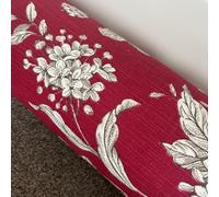 Snugglemore Draught Excluder Fabric Cotton Door Window Draught Cushion Guard Floral Designs (Contrast Floral Burgundy)