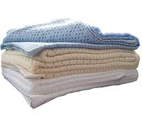 Snugglemore Lightweight 100% Acrylic Cellular Blanket (King 260 x 230cm, Cream)