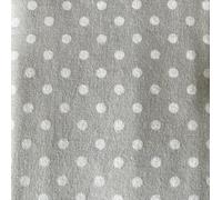 Snugglemore Luxury 100% Brushed Cotton Flannelette Fitted Sheet Patterned Stripe or Polka Dot (Grey Polka Dot, Single)