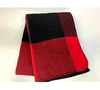 Snugglemore Luxury Brushed Cotton Fleece Tartan Check Stripe Blanket Throw Various Designs and Sizes (Red & Black Checkerboard 130cm x 170cm)