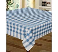 Snugglemore Seersucker 100% Cotton Tablecloth Sizes Napkins Also Available (Blue, 50" x 50")
