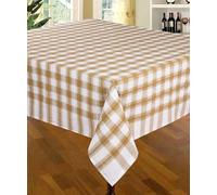 Snugglemore Seersucker 100% Cotton Tablecloth Sizes Napkins Also Available (Coffee, 50" x 50")