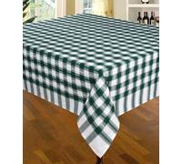 Snugglemore Seersucker 100% Cotton Tablecloth Sizes Napkins Also Available (Dark Green, 70" Round)