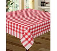 Snugglemore Seersucker 100% Cotton Tablecloth Sizes Napkins Also Available (Red, 50" x 70")