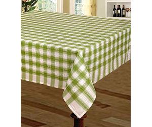Snugglemore Seersucker 100% Cotton Tablecloth Sizes Napkins Also Available (Sage, 50" x 90")