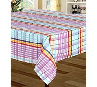 Snugglemore Seersucker Tablecloth 100% Cotton Check Kitchen Dining Outdoor Garden Table Linen in 5 Colours (Sorbet, 50" x 70")