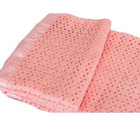 Snugglemore Sugglemore Lightweight 100% Acrylic Cellular Blanket (Single 180 x 230cm, Rose)