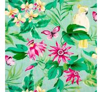 Snugglemore Tropical Paradise PVC Tablecloth Kitchen Outdoor With Parasol Hole (135cm Round With Hole)