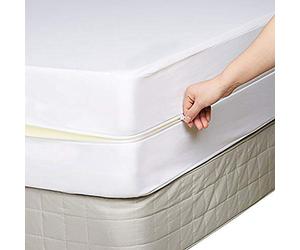Snugglemore Waterproof Zipped Fully Encased Mattress Protector Zip Closure Non Allergenic Discrete No Noise Rustle Free Stretch Polyester Jersey (Super King)