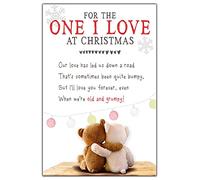 Snuggly Bumpkins, For The One I Love Christmas Card, Cute Cards When we're Old and Grumpy, Xmas Card Special Person, Multi-Coloured 23,5 x 15.9 cms