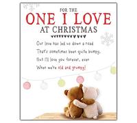 Snuggly Bumpkins, For The One I Love Christmas Card, Cute Cards When we're Old and Grumpy, Xmas Card Special Person, Multi-Coloured 18.4 x15.4 cms