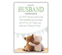 Snuggly Bumpkins, Grumpy Greetings Husband Birthday Card, Love you Forever, Multi-Coloured, 165 x 240mm