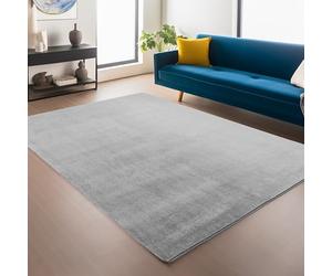 Snuggly Washable Non-Slip Fluffy Living Room Area Rug, Grey, 80x120cm