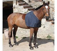 Snuggy Hoods Shoulder Guard for Horses & Ponies | Anti-Rub Silky Bib | Silky anti-rub bib protects shoulders from rubbing and keeps the coat smooth. Navy, 8 sizes.