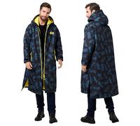 Snuggz Changing Robe Batman - Oversized Dry Changing Robe, Showerproof & Wind-Resistant Hooded Surf Poncho, Long Sleeve with Two-Way Zip - 100% Polyester Outdoor Fleece Jacket