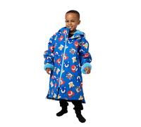 Snuggz Changing Robe Sonic the Hedgehog, Knuckle, Tails, Shadow - Oversized Dry Changing Robe, Showerproof & Wind-Resistant Hooded Surf Poncho, Long Sleeve with Two-Way Zip - Outdoor Fleece Jacket