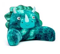 Snuggz Dinosaur Cuddle Cushion 60x40cm, Age 12m+ - Lightweight Kids Plush Backrest Pillow with Supportive Arms, Super Soft Sherpa Reading Cushion for Gaming or Napping - Soft 3D Ears & Carry Handle