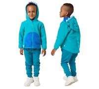 Snuggz Dinosaur Zip Fleece Jacket - Soft Zip-Up Dino Fleece Jacket for Children Cosy Everyday Outerwear with Hood & Pockets Warm Lightweight for School Playtime Outdoor Adventures - Kids 4-5 Years