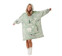 Snuggz Kids Girls Original Safari Animal Hooded Blanket - Oversized Wearable Blanket Hoodie Soft Sherpa-Fleece Lined Animal Print 3D Hood Ears Large Front Pocket Machine Washable - Kids L (8-13 Years)
