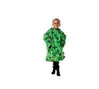 Snuggz Kids Minecraft Reversible Hooded Blanket - Oversized Soft Fleece Hoodie Blanket, Double-Sided Gamer Print, Warm Cosy Wearable Blanket with Hood & Pocket