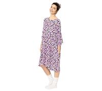 Snuggz Luxury Oversized Sleep Tee, Bamboo Womens Tshirt - Stylish Bamboo Clothing, Nightshirt Dress with Pockets - Silky Soft, Breathable Loungewear for Women - Relaxed Fit Ladies Tops - Pink Leopard