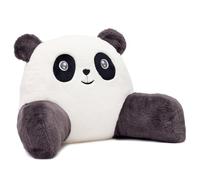 Snuggz Panda Cuddle Cushion 60x40cm, Age 12m+ - Lightweight Kids Plush Backrest Pillow with Supportive Arms, Super Soft Sherpa Reading Cushion for Gaming or Napping - Soft 3D Ears & Carry Handle