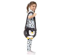 Snuggz Penguin Loungewear Set for Kids Ages 5-6 - Soft Cotton Kids T-Shirt & Trousers with Plush Bag, Comfortable Casual Wear for Boys & Girls with Cute Character Style Gift Set for Children