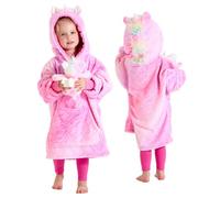 Snuggz Unicorn Pocket Pal Pastel Hooded Blankets for Kids with Cuddly Plush Toy Lightweight Oversized Hoodie Blanket Fleece Design with 3D Details & Ribbed Cuffs Fun & Colourful Kids Large 9-13 Years