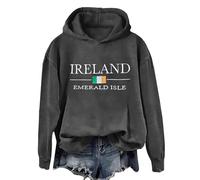 Snugik Ireland St Patricks Day Hoodies for Women Funny Shamrock Sweatshirt | Irish Sweatshirts Lucky Green Clover St Pattys Day Pullover Long Sleeve Tops for Festive Weekends Cozy Celebrations