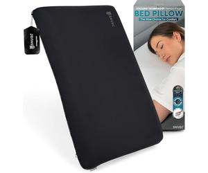 SNUGL Cooling Memory Foam Pillow - Orthopedic Side Sleeper Pillows for Neck, Back & Shoulder Support, Firm Ergonomic Design for Cervical Alignment and Pain Relief, Hypoallergic (Medium Black)