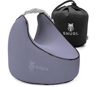 SNUGL Knee Pillow for Sleeping on Side - Cooling Pillow Memory Foam | Knee Support for Women & Men | Sciatica & Leg Support Cushion with Secure Straps (Grey)
