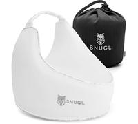 SNUGL Knee Pillow for Sleeping on Side - Cooling Pillow Memory Foam | Knee Support for Women & Men | Sciatica & Leg Support Cushion with Secure Straps (White)