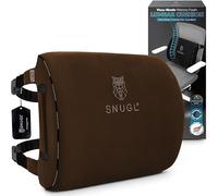 SNUGL Lumbar Support Cushion | Seat Cushions | Back Support for Office Chair | Posture Corrector Men & Women | Car Seat Cushion | Memory Foam Pillows | Orthopedic Pillow | Office Accessories | BROWN