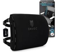 SNUGL Lumbar Support Cushion | Seat Cushions | Back Support for Office Chair | Posture Corrector Men & Women | Car Seat Cushion | Memory Foam Pillows | Orthopedic Pillow | Office Accessories | BLACK