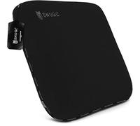 SNUGL Sofa Cushions 45cm x 45cm - Cushions with Covers Included - Memory Foam Sofa Pillows - Velvet Cushion - Hypoallergenic Washable Cover (Black - 1 Cushion)