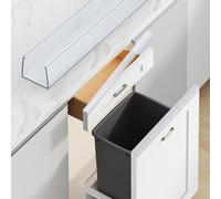 Snugly Fit 18" Length Cabinet Door Protector, Flexible Slip-On Plastic Edge Guard, Thin Transparent Edge Protectors to Prevent Wear, Chipping, Discoloration, Cabinet Bumpers, 3/4" Thick,6 PCS